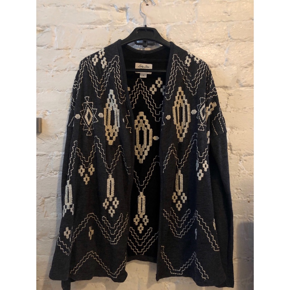 Lucky Brand Embroidered Wrap Jacket